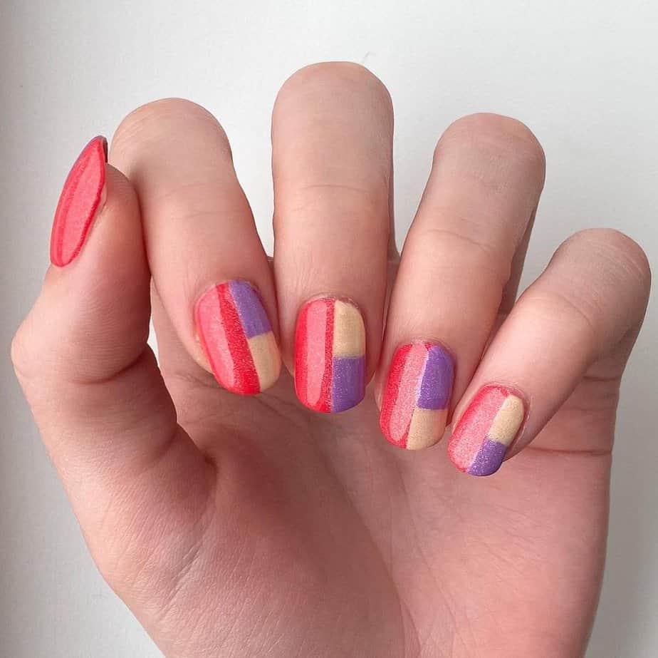 35 Amazing Color-Blocking Nails For A Fun Appearance