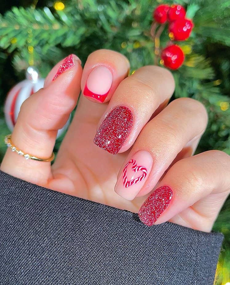 Candy cane heart