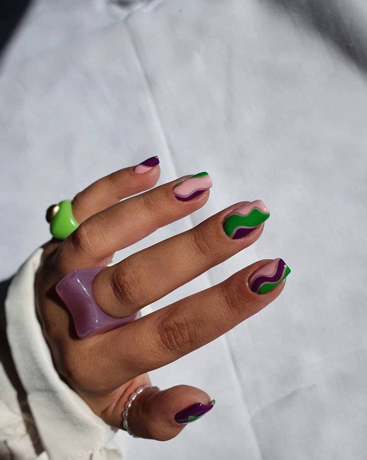 35 Amazing Color-Blocking Nails For A Fun Appearance