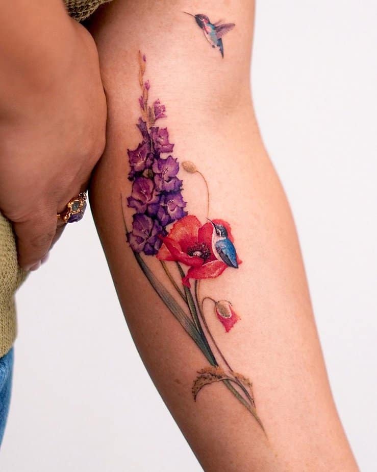 18 Symbolic August Birth Flower Tattoos To Celebrate Your Month