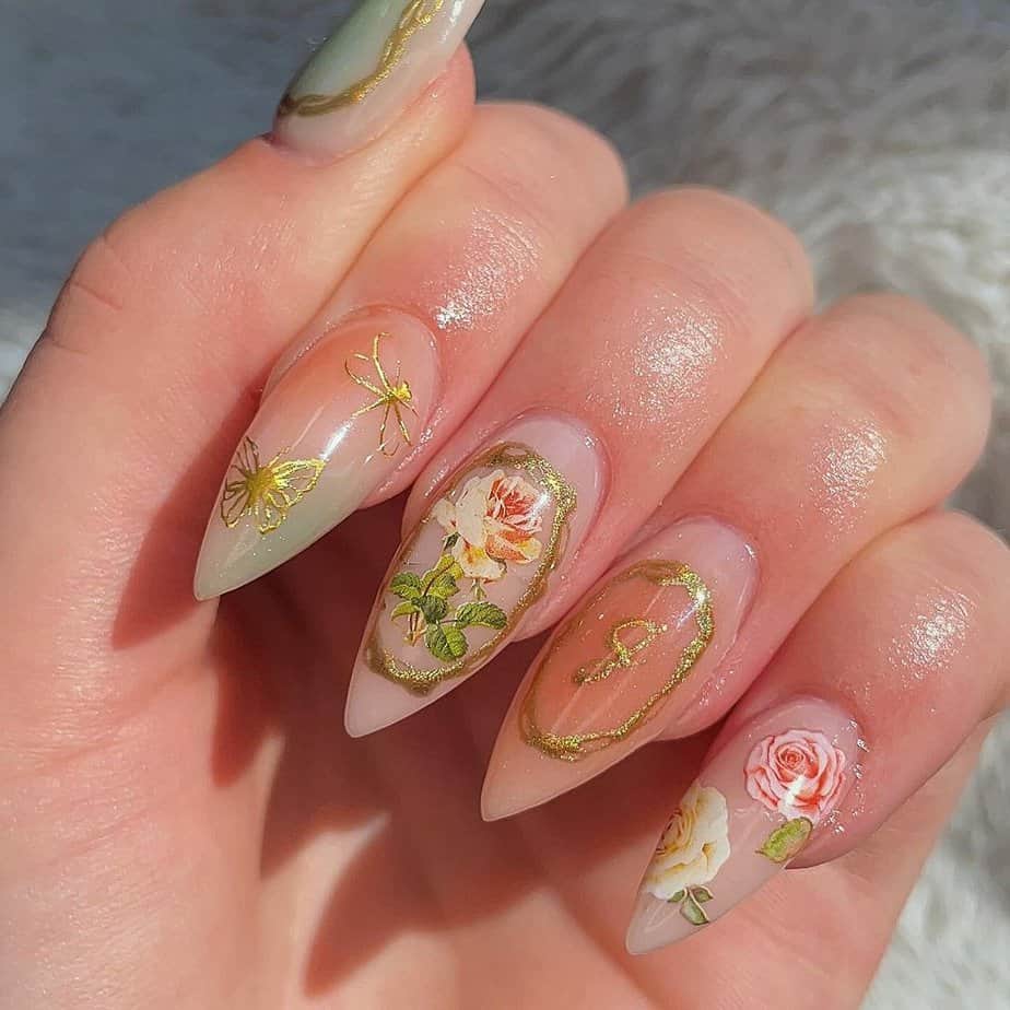 27 Gorgeous Garden Nails That Will Make Your Fingers Bloom 