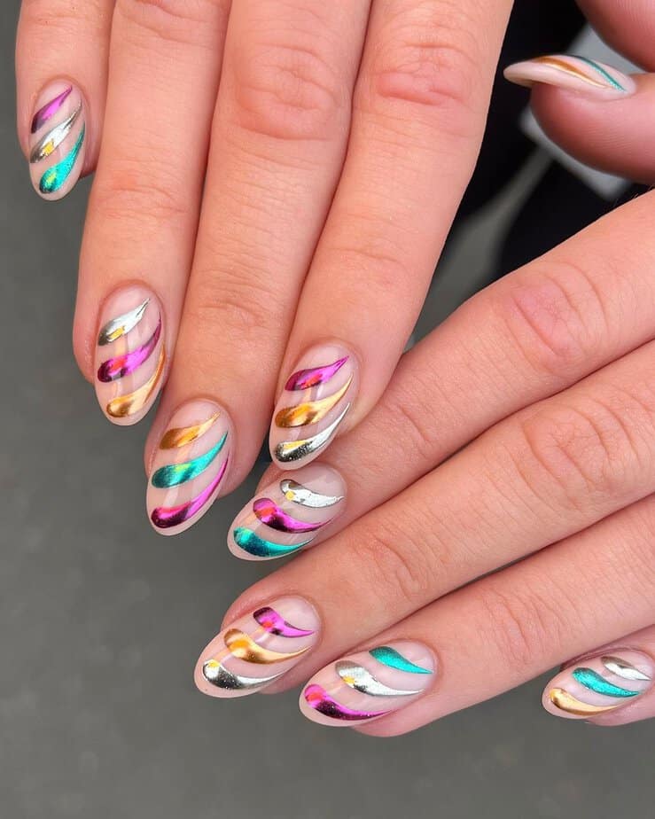 29 Show-Stopping Molten Chrome Nail Designs For A Luxe Finish