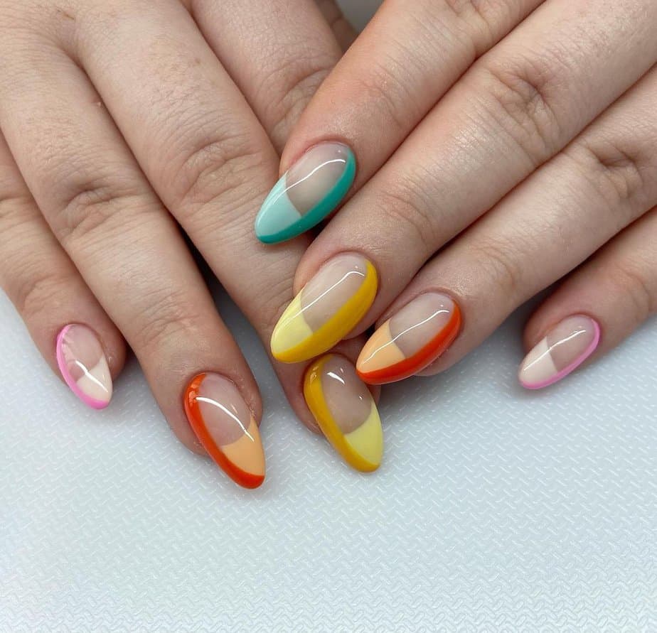 35 Amazing Color-Blocking Nails For A Fun Appearance