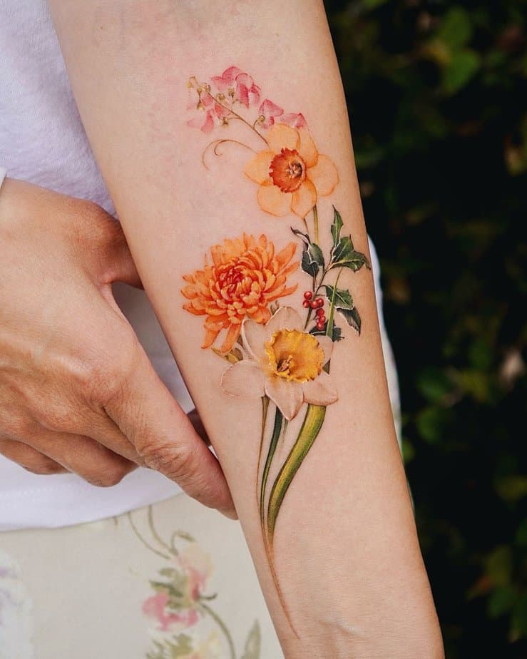 19 Beautiful Daffodil Tattoo Ideas That Will Make You Bloom