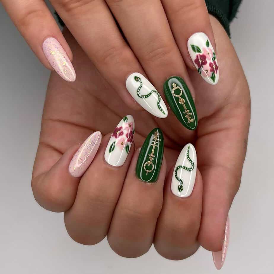 27 Gorgeous Garden Nails That Will Make Your Fingers Bloom 