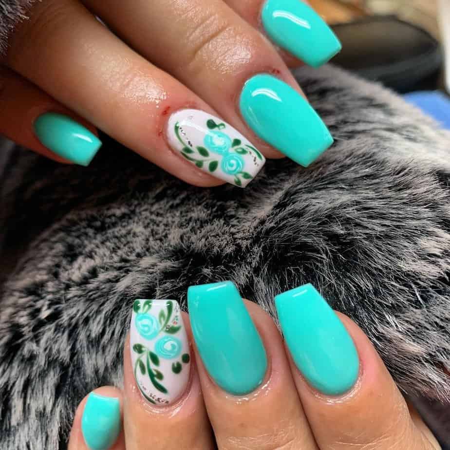 Tiffany blue flowers