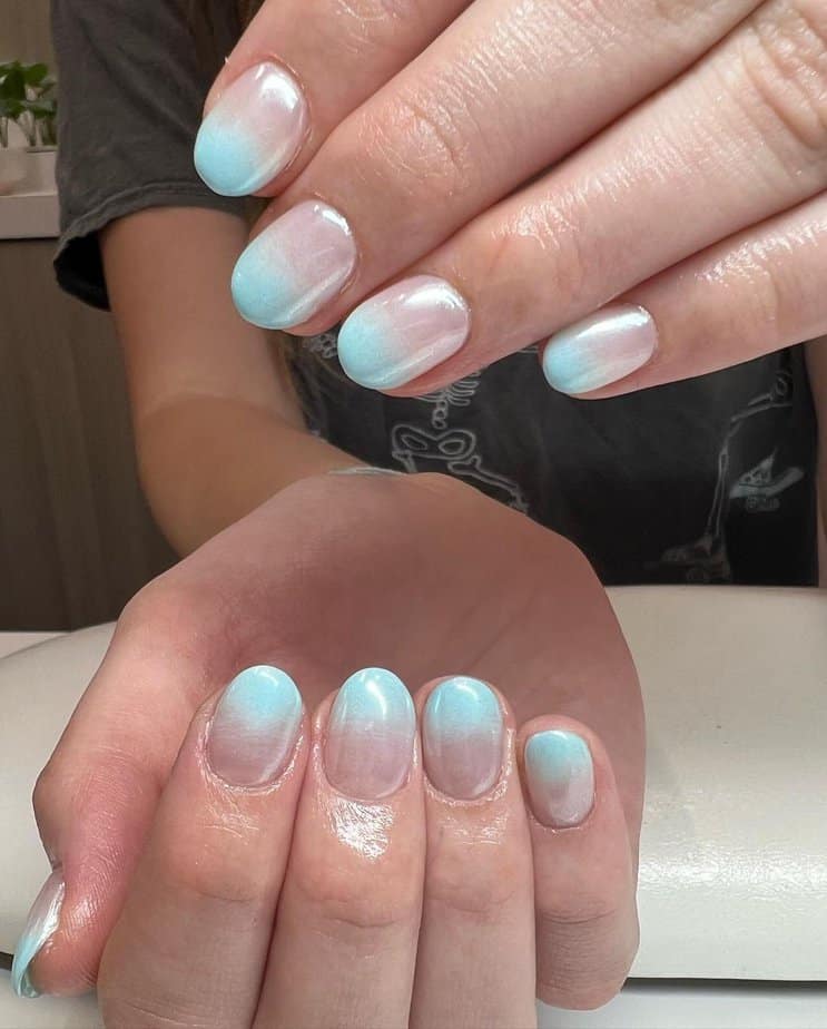 Tiffany blue ombre