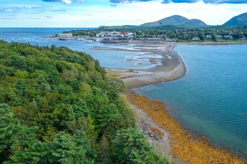 Walk Across the Bar Island Sandbar
