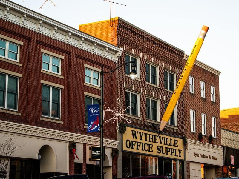 10 Must-See Spots in Wacky and Wonderful Wytheville, Virginia The Big Pencil