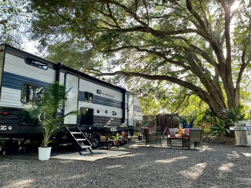 10 Dreamy Glamping Spots in Florida You’ll Never Want to Leave Kai Hideaway, Camper in the Trees Vero Beach