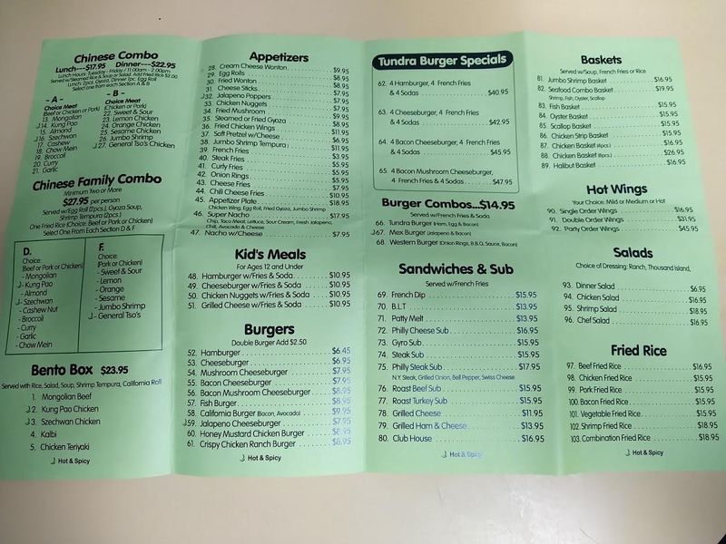 Tuck Into Some Great Food at Tundra Restaurant