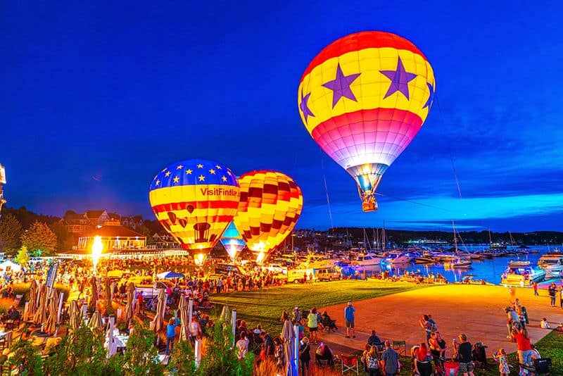 Balloons over Bay Harbor, Bay Harbor, Michigan