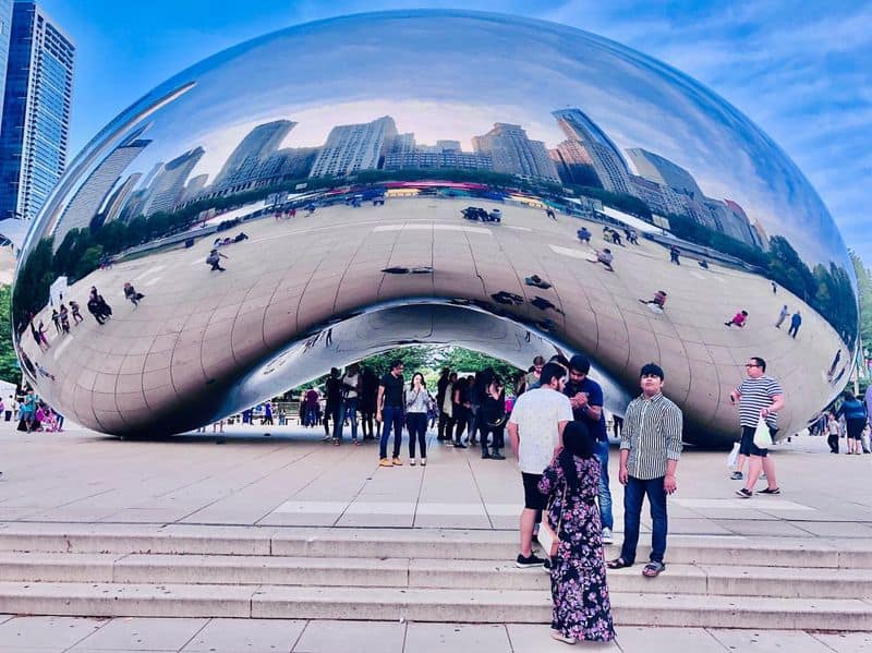 The Bean (Cloud Gate) at Peak Hours