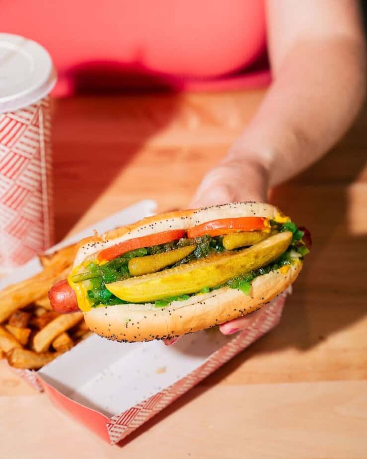 Chicago-Style Hot Dogs from Airport or Chain Vendors