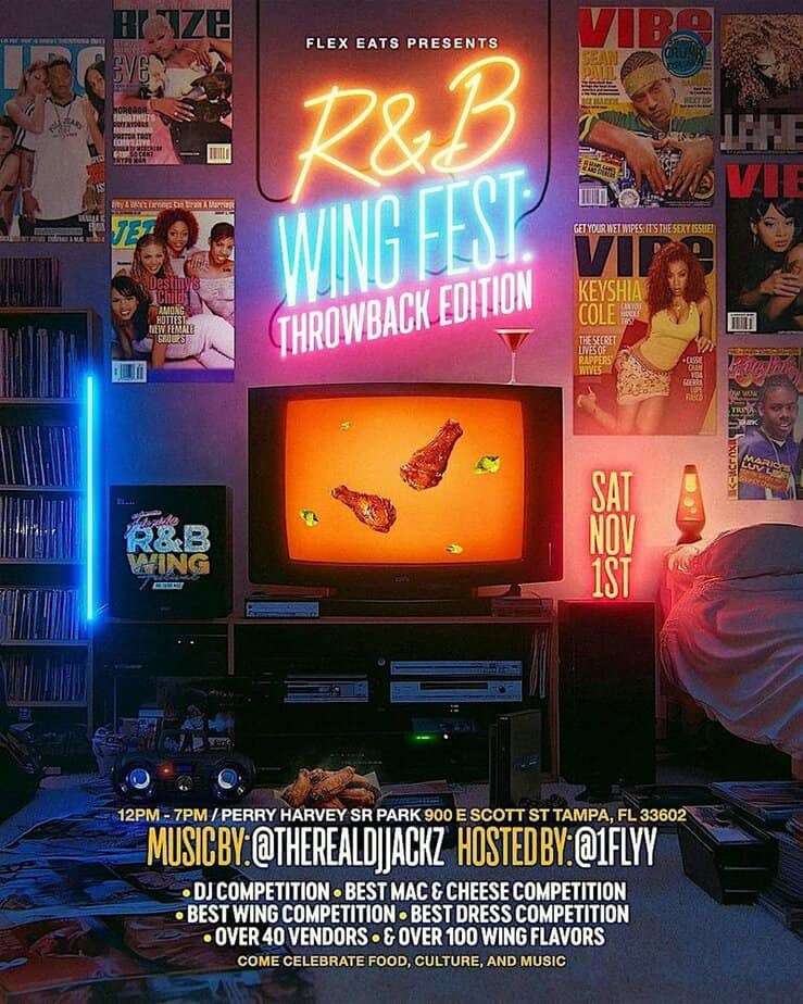 8 Upcoming Florida Festivals You Won't Want to Miss This Year R&B Wing Fest Tampa (Y2K EDITION) (Tampa)