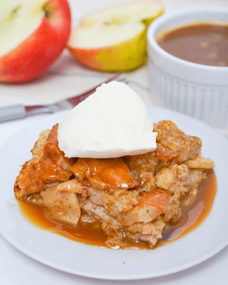 Bourbon Apple Bread Pudding