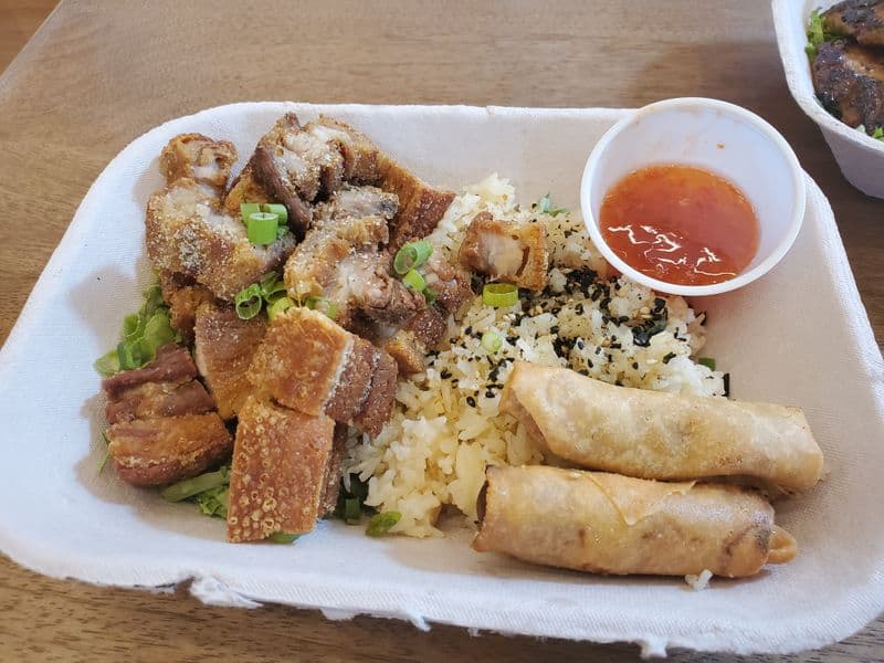 Lechon Kawali and Garlic Rice