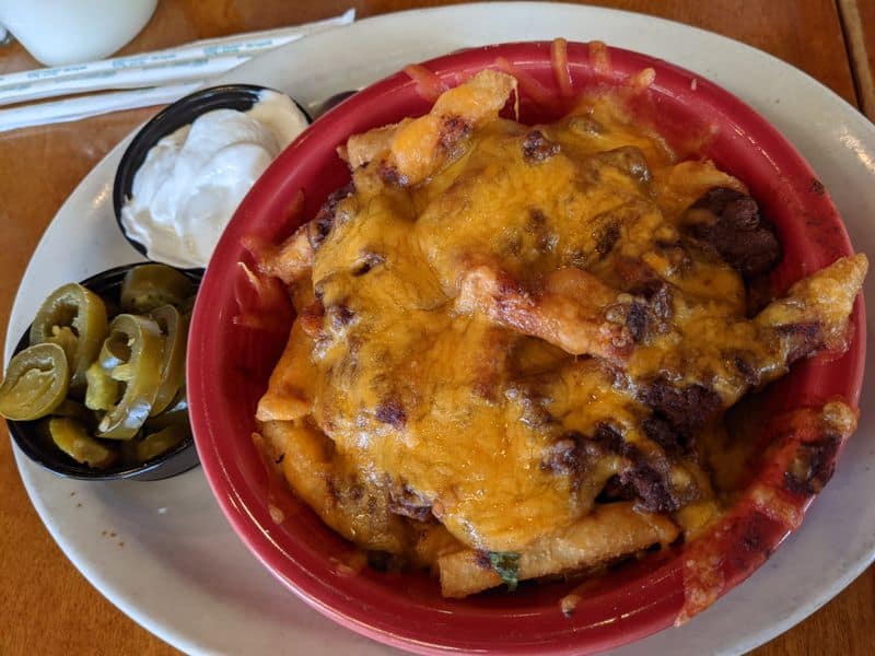 Loaded Tater Tots with Chili and Cheese