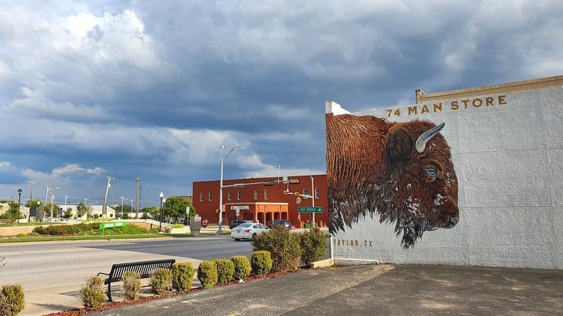 A Charming Texas Town Near Austin You’ll Want to Explore for BBQ, Antiques & Walkable Downtown Murals and Public Art Trail