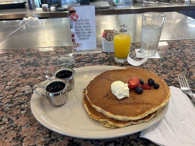 Buckwheat Pancakes With Candied Pecans and Banana