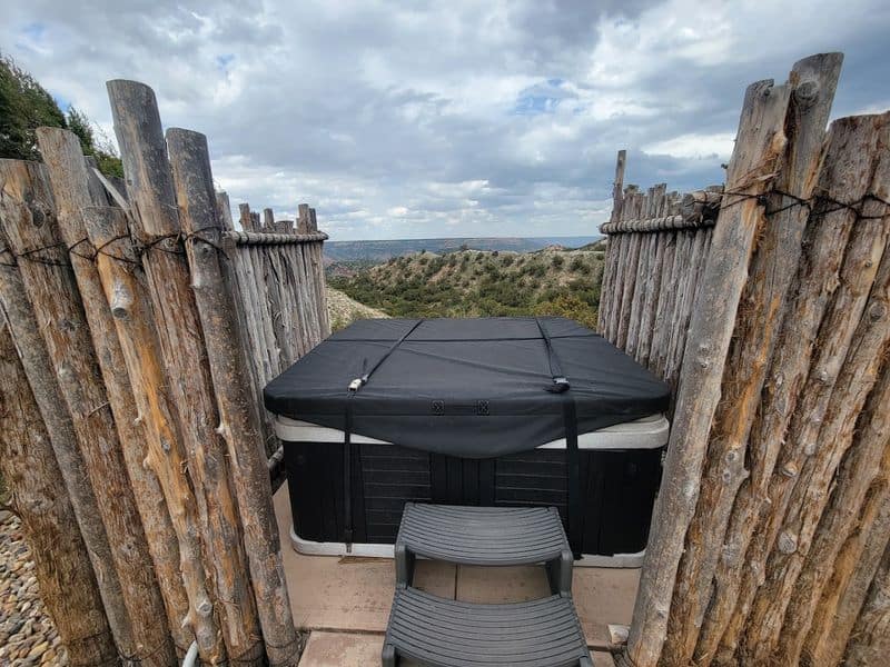 Unforgettable Rim Cabin Stays at Palo Duro Canyon Spa Like Shower and Reliable Water Pressure