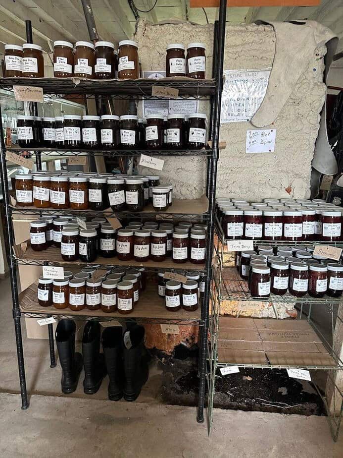 Local Honey and Honeycomb Jars