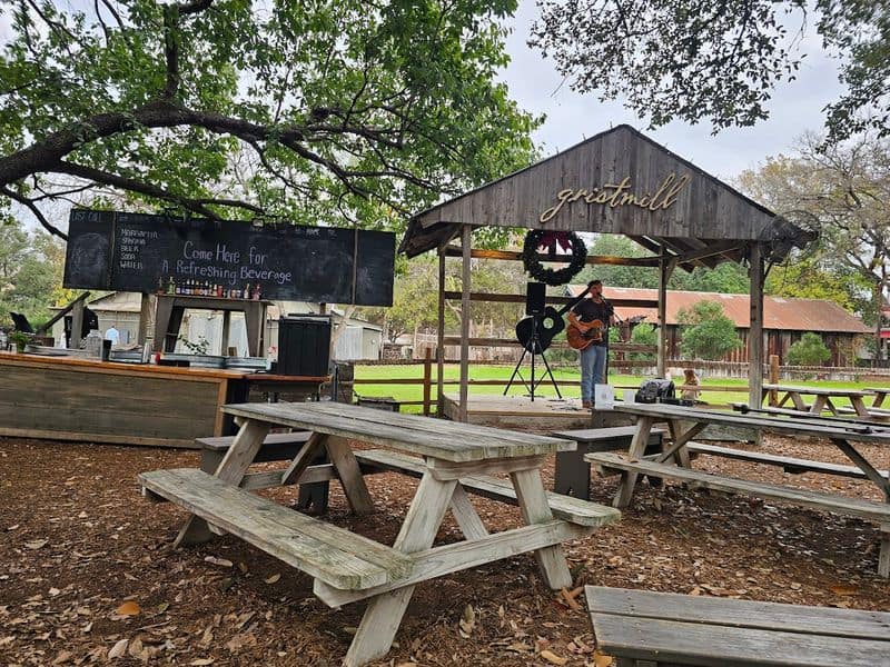 You Can Eat Inside An Abandoned 1800s Cotton Gin In Texas Hill Country Live Music Courtyard and Gruene Vibes
