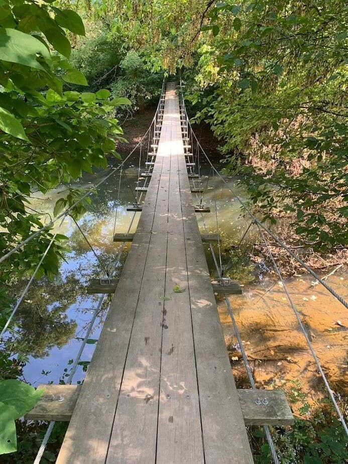 Swinging Bridge in Princeton (Institute Woods)
