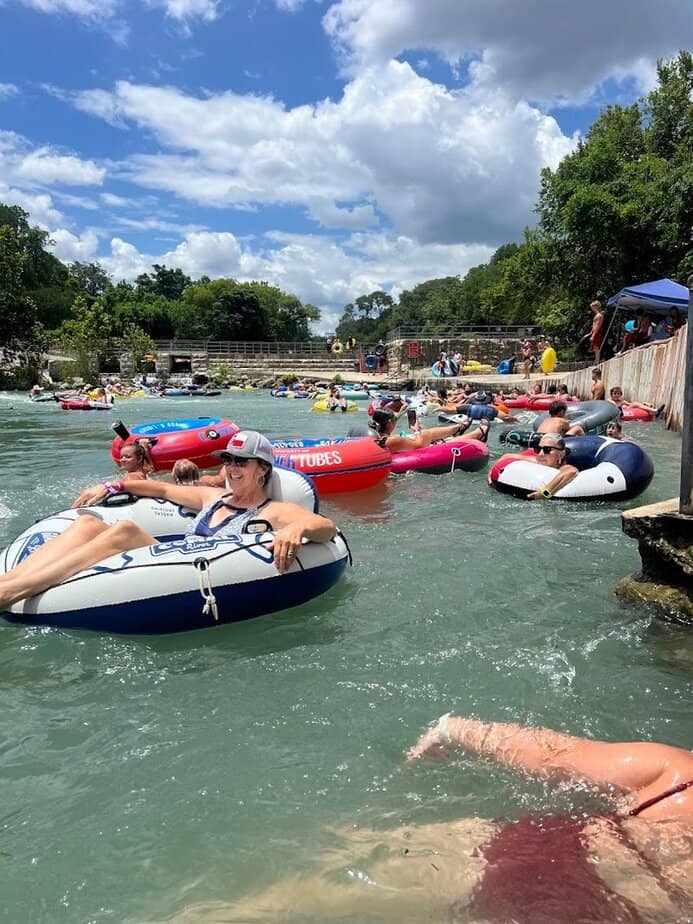 Weekend Tubing in New Braunfels (Peak Summer)