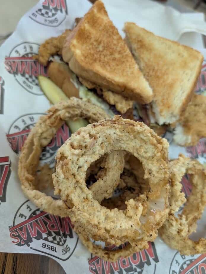 Hand-Battered Onion Rings And Fried Pickles