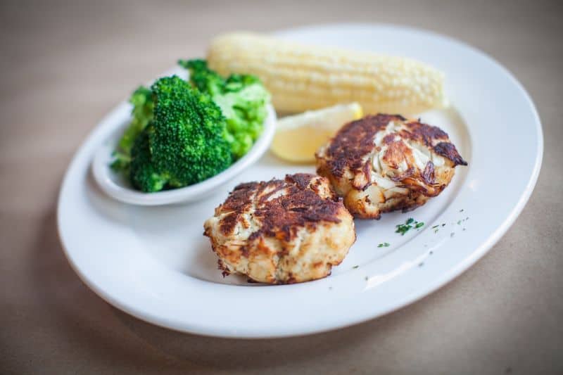 The crab cakes here are the kind of dish people drive across New Jersey for