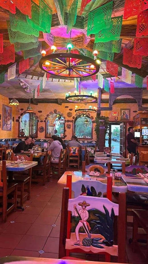 The kind of colorful dining room that instantly puts you in a good mood