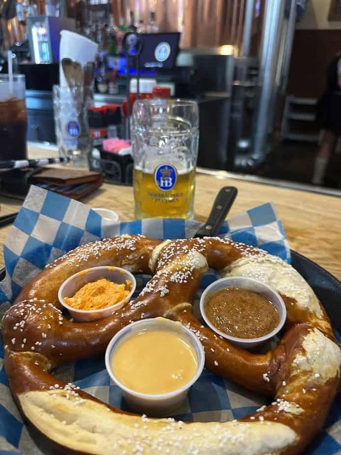 People Travel From All Across Ohio For The Outrageously Delicious German Food At This Charming Restaurant Giant Pretzel with Bier Cheese