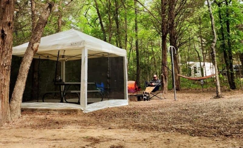 Shaded Campsites By The Water