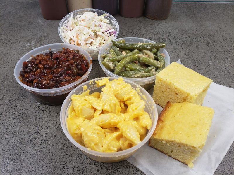 Don&rsquo;t skip the baked beans mac and cheese and cornbread