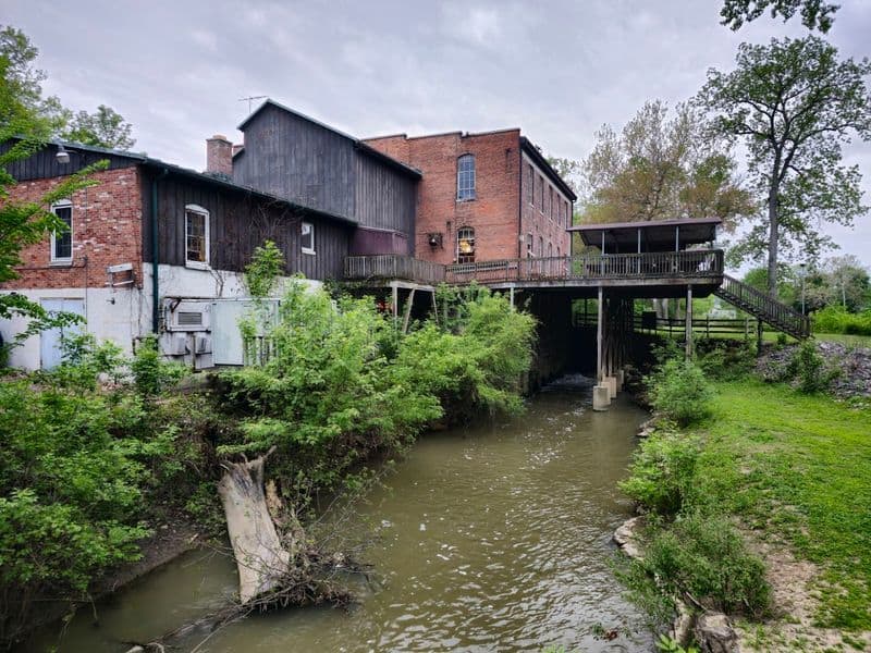 Historic Mill Atmosphere On The River
