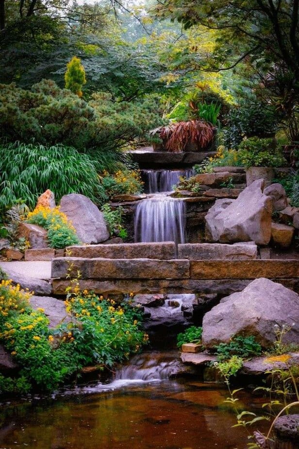 This 123-Acre Garden In Ohio Feels Like Stepping Into A Jane Austen Novel Waterfalls, Fountains, and Quiet Soundscapes