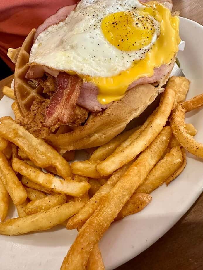 Pecan Chicken and Waffles