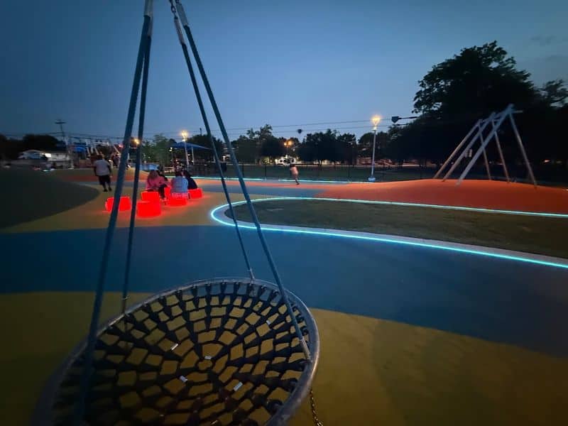 This Glow-in-the-Dark Playground Feels Almost Unreal Evening Strategy and Crowds