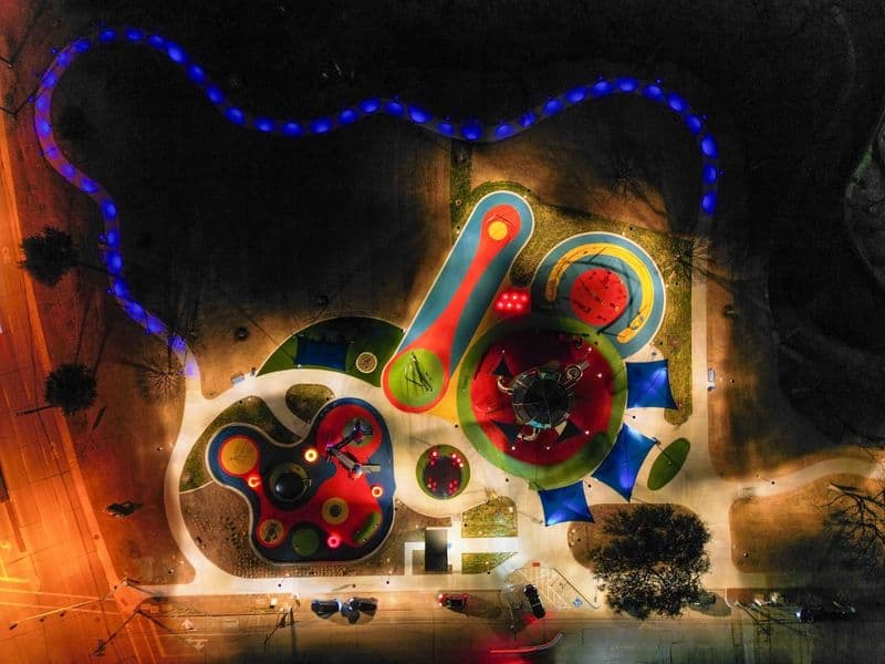 This Glow-in-the-Dark Playground Feels Almost Unreal Accessibility and Handy Amenities