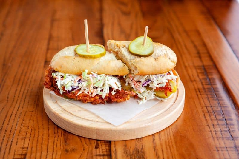 Fried Chicken Sandwich with House Pickles