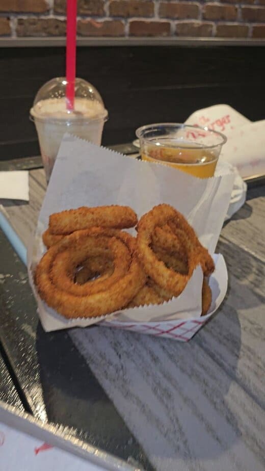 Onion Rings and Spicy Ketchup