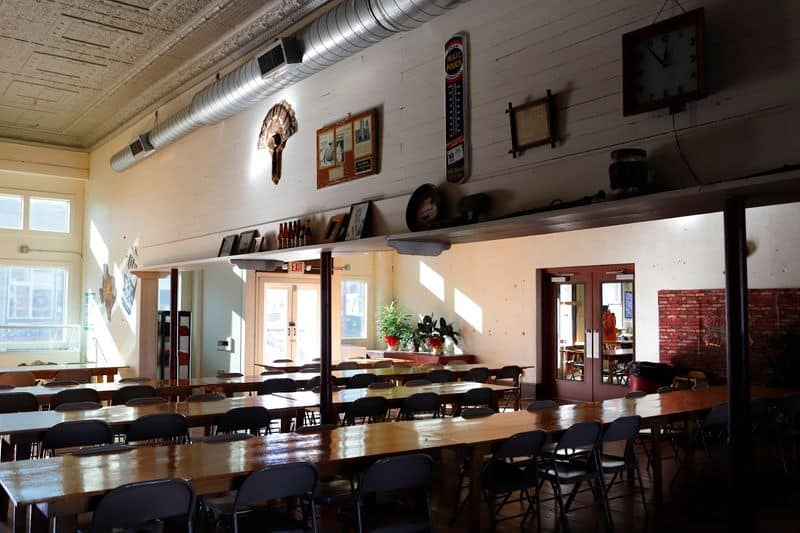 Old School Atmosphere and Communal Tables