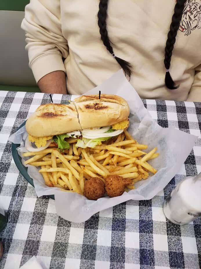 Shrimp Po Boy and Oyster Po Boy