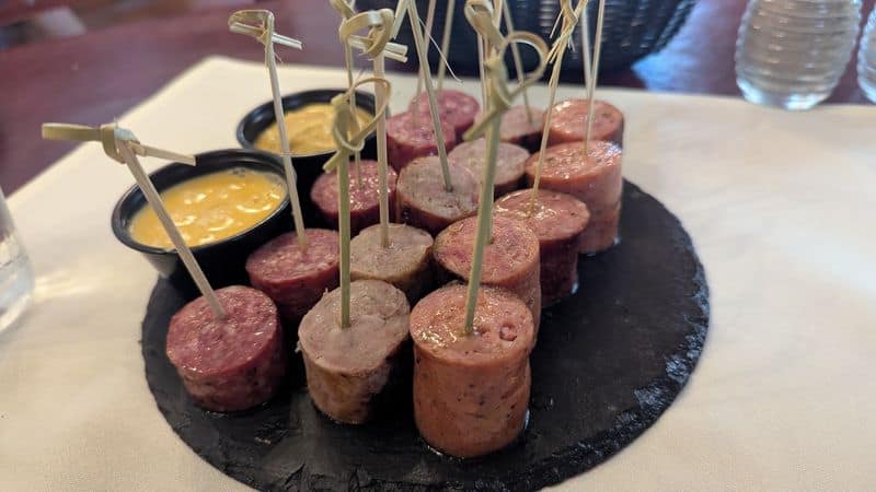Sausage Sampler With Mustards
