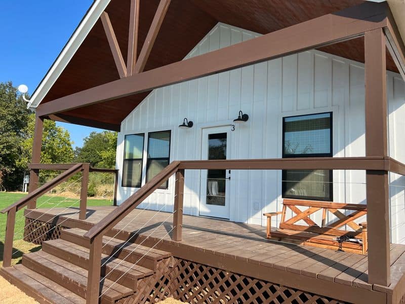 This Texas Ranch Stay Has A Private Beach, Baby Animals & Treehouses Villas, A-Frames, and The Stable