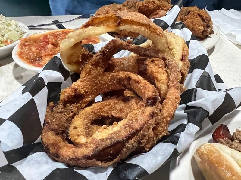 Footlong Coney Dogs and Onion Rings