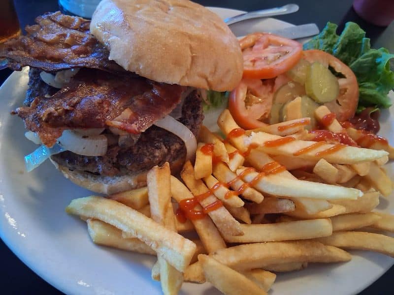 Burgers, Fries, and Onion Rings