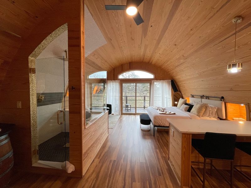 You Can Stay Inside a Giant Wine Barrel in the Texas Hill Country Step Inside the Giant Barrel Experience