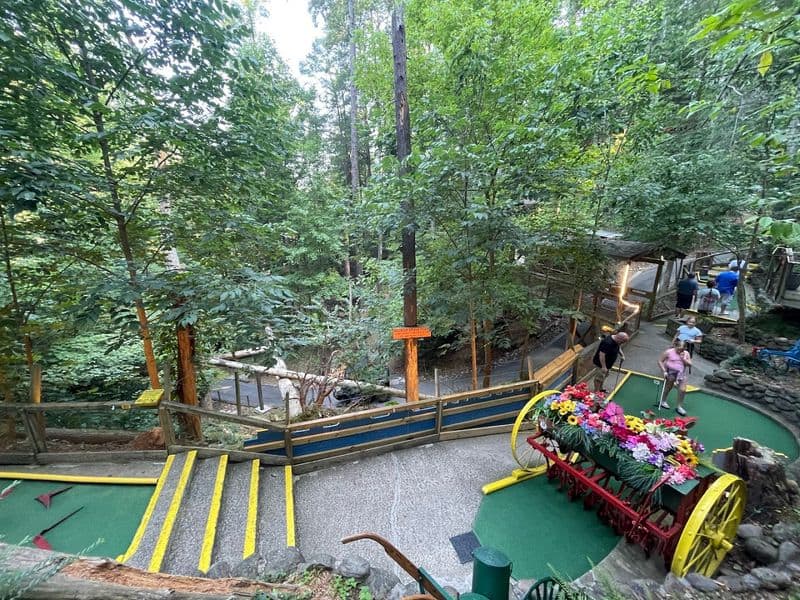 This Unusual Mini Golf Course in Tennessee Starts With a Ride 300 Feet Up 4 Two 18-Hole Courses Full of Hillbilly-Style Obstacles